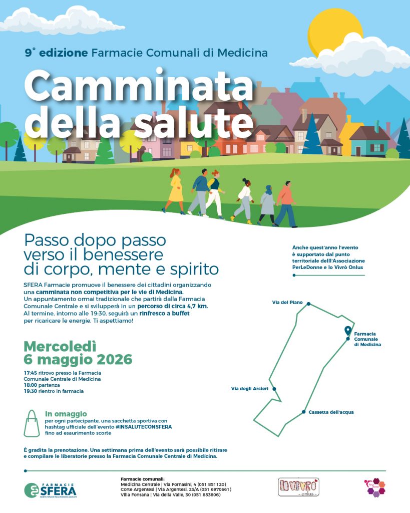 S.F.E.R.A., a Medicina, Faenza e Castel San Pietro Terme tornano le Camminate della Salute 