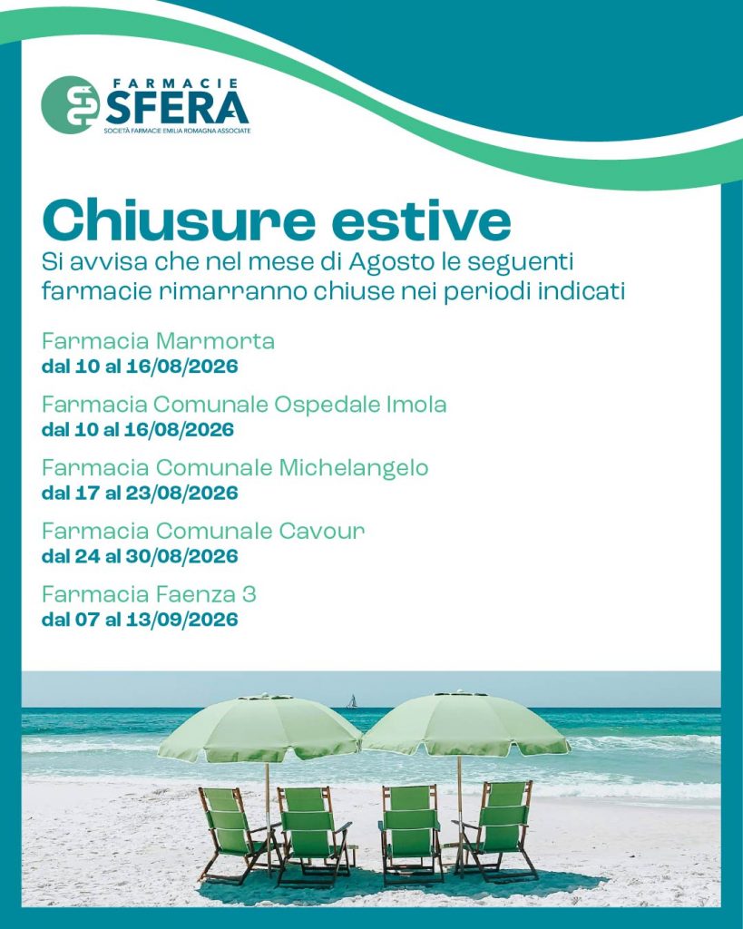 Chiusure estive delle farmacie Sfera