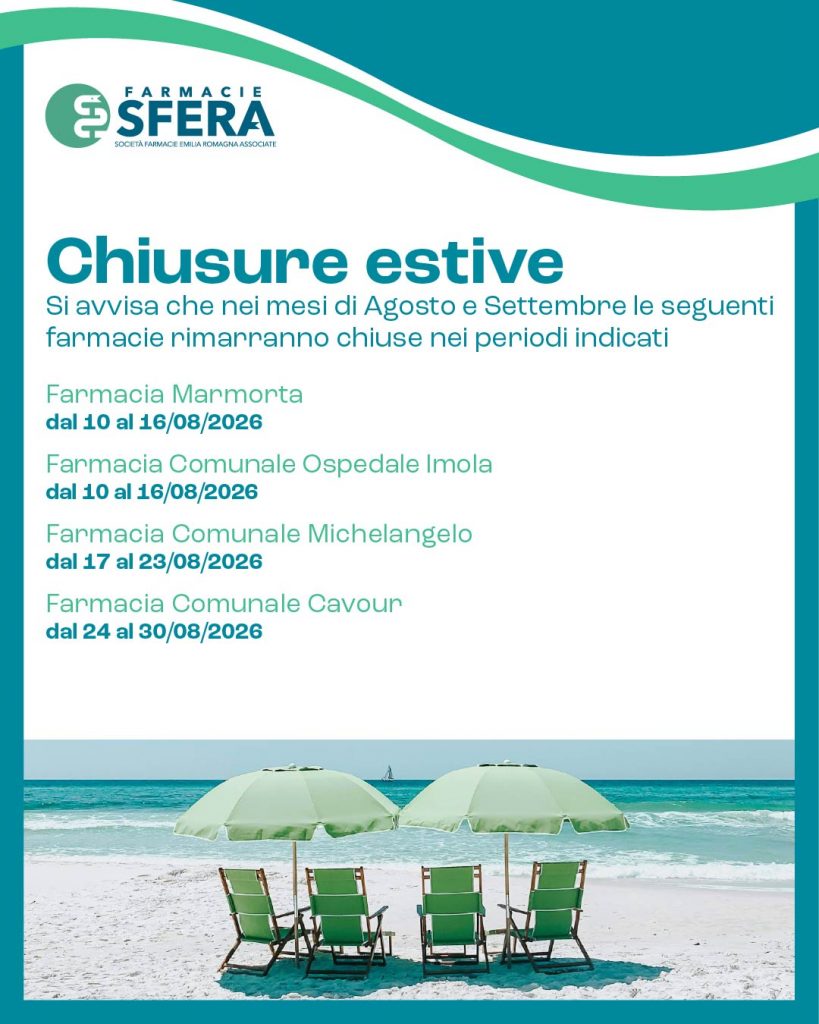 Chiusure estive delle farmacie Sfera